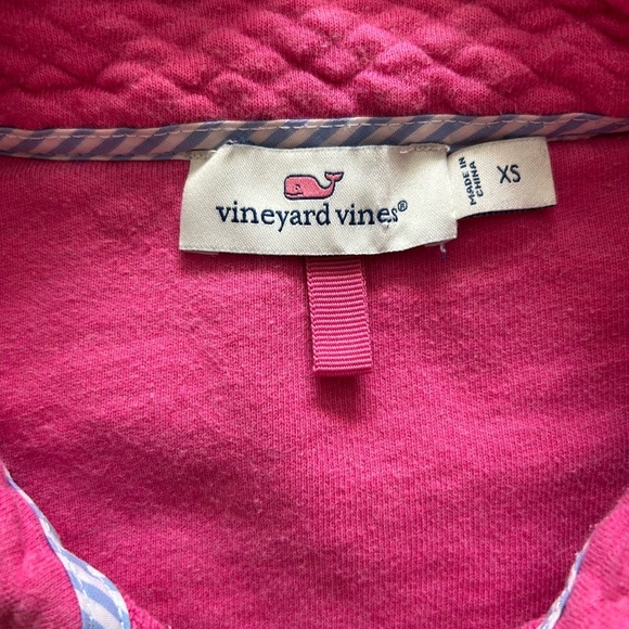 Vineyard Vines Pink 1/4 Zip Pullover Sweater - Picture 3 of 6